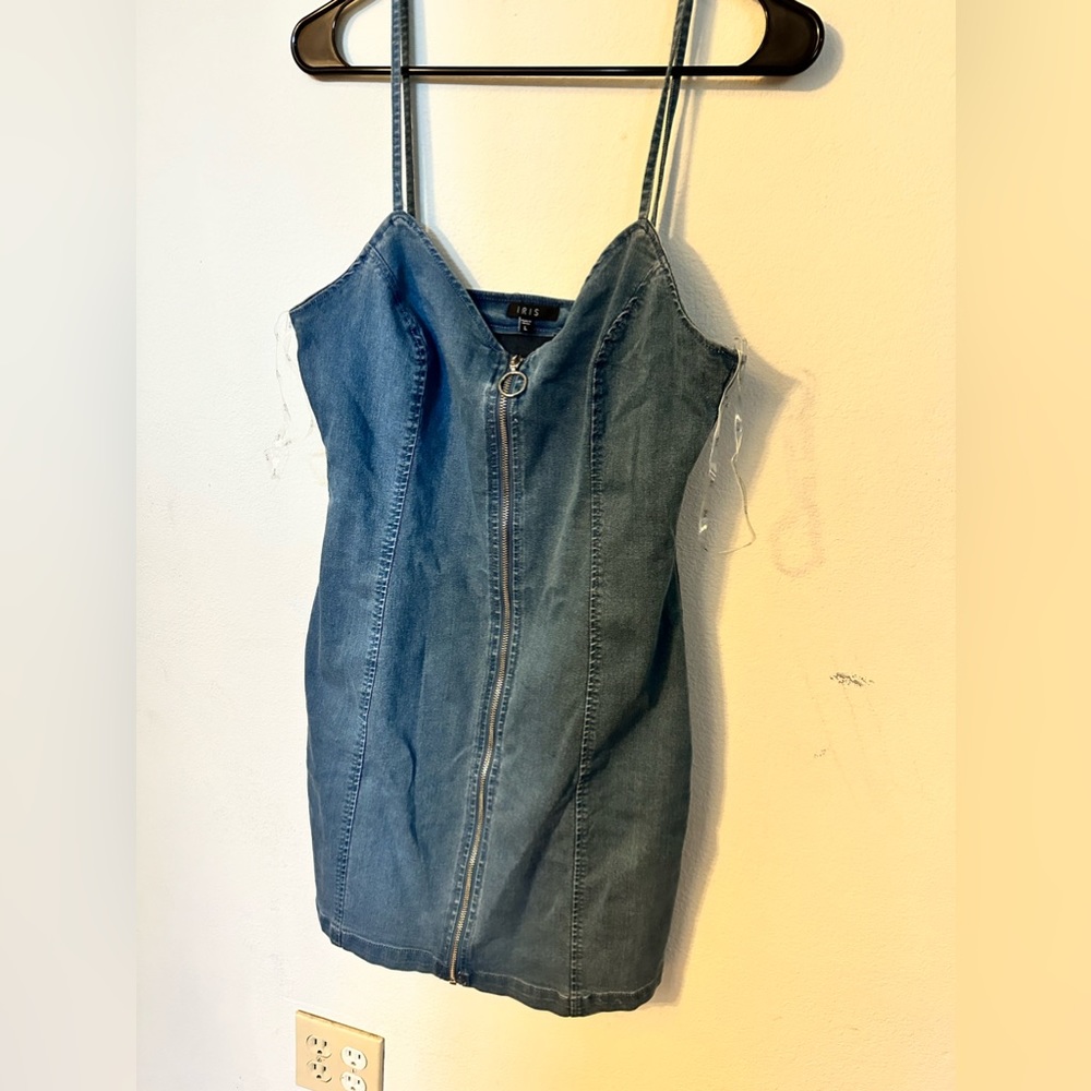 New Large Denim Full Zip IRIS dress